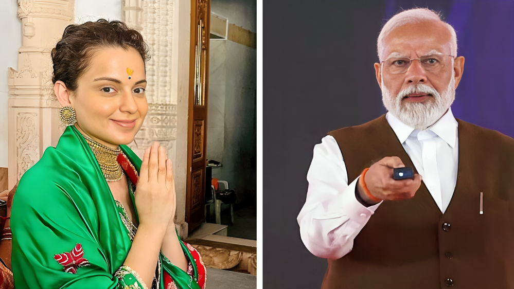 Kangana Ranaut and Prime Minister Narendra Modi