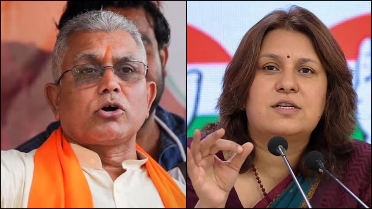 BJP leader Dilip Ghosh and Congress' Supriya Shrinate