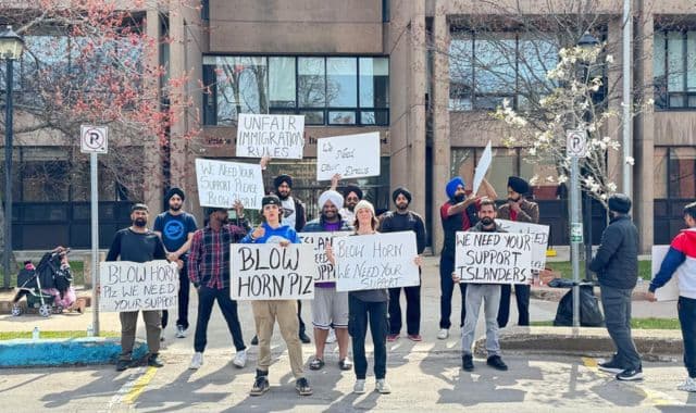 International students in Canada protest over sudden change in immigration rules.